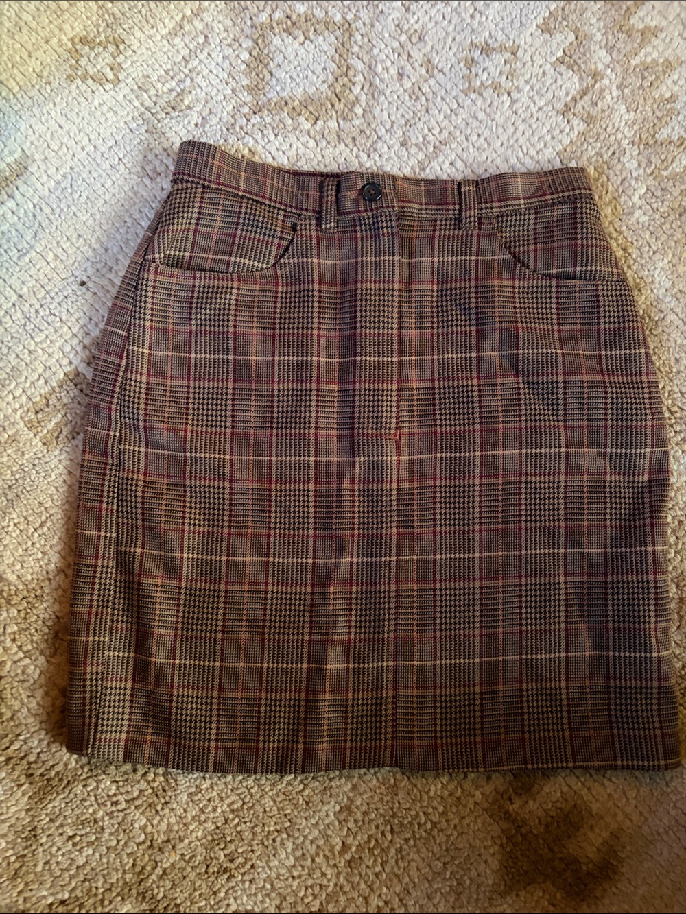 Vintage 90s United Colors of Benetton Wool Plaid Mini Skirt